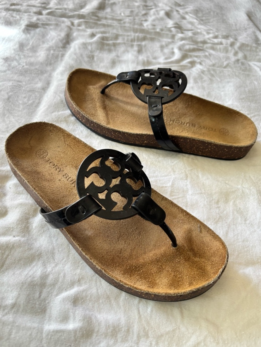 Tory Burch Black/Natural
Miller Cloud Sandals Size 7.5 - Picture 3 of 12